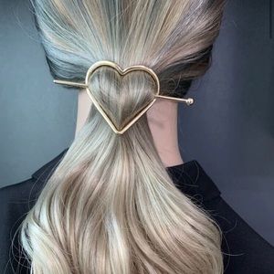 Gold Heart Hairpin
